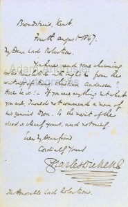 A superb autograph letter signed by Charles Dickens