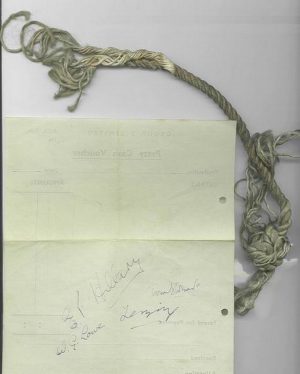 Autograph paper Everest expedition Edmund Hillary, Sherpa Tenzing