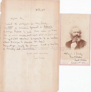 Rare autographed photograph Karl Marx
